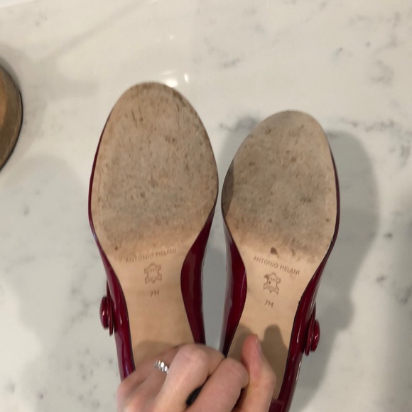 Red patent leather heels - Picture 4 of 5